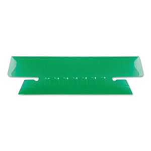 Cardinal Brands, Inc 43-1/2-GRE Hanging File Folder Tabs, 1/3 Tab, 3 1/2 Inch, Green Tab/White Insert, 25/Pack by ESSELTE PENDAFLEX CORP.