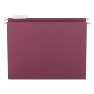 SMEAD MANUFACTURING COMPANY 64073 Hanging File Folders, 1/5 Tab, 11 Point Stock, Letter, Maroon, 25/Box by SMEAD MANUFACTURING CO.