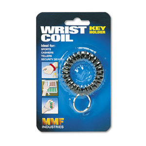 MMF INDUSTRIES 201450004 Wrist Coil with Key Ring, Black by MMF INDUSTRIES