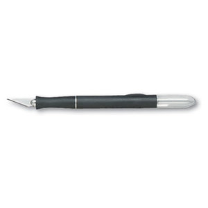 X2000 No-Roll Rubber Barrel Knife w/#11 Replaceable Blade & Safety Cap by HUNT MFG.