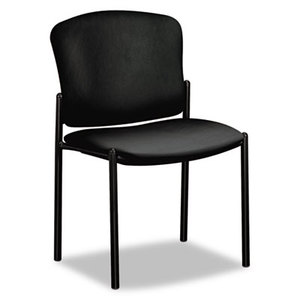 HON COMPANY 4073EE11T Pagoda 4070 Series Stacking Chairs, Black Vinyl, 2/Carton by HON COMPANY