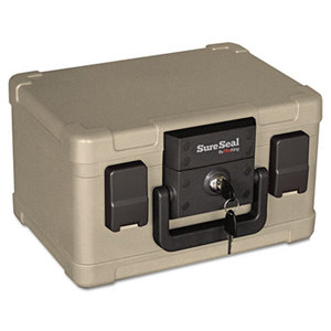 FireKing Security Group SS102 Fire and Waterproof Chest, 0.15 ft3, 12-1/5w x 9-4/5d x 7-3/10h, Taupe by FIRE KING INTERNATIONAL