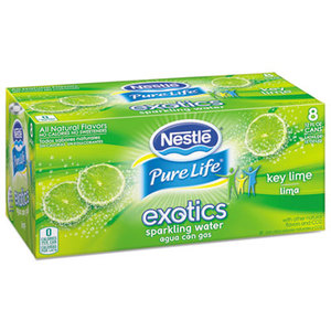 Nestle S.A 12252793 Pure Life Exotics Sparkling Water, Key Lime, 12 oz Can, 8/Pack, 3 Pack/Carton by NESTLE