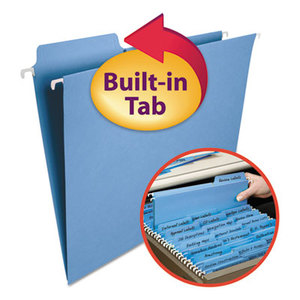 SMEAD MANUFACTURING COMPANY 64099 FasTab Hanging File Folders, Letter, Blue, 20/Box by SMEAD MANUFACTURING CO.