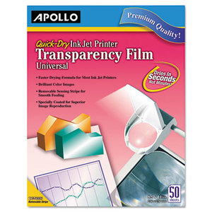 APOLLO AUDIO VISUAL VCG7031SE Transparency Film for Inkjet Devices, Clear, 50/Box by APOLLO AUDIO VISUAL