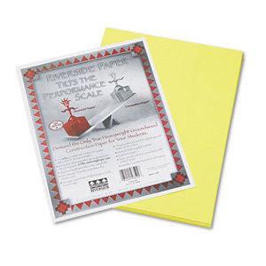 PACON CORPORATION 103592 Riverside Construction Paper, 76 lbs., 9 x 12, Yellow, 50 Sheets/Pack by PACON CORPORATION