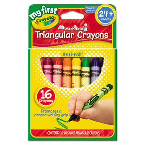 BINNEY & SMITH / CRAYOLA 811316 My First Washable Triangular Crayons, Wax,16/Set by BINNEY & SMITH / CRAYOLA