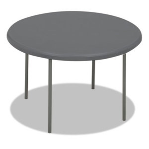 ICEBERG ENTERPRISES, LLC 65247 IndestrucTables Too 1200 Series Resin Folding Table, 48 dia x 29h, Charcoal by ICEBERG ENTERPRISES