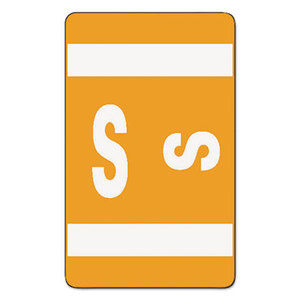 SMEAD MANUFACTURING COMPANY 67189 Alpha-Z Color-Coded Second Letter Labels, Letter S, Orange, 100/Pack by SMEAD MANUFACTURING CO.