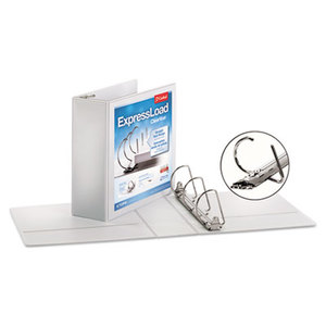 Cardinal Brands, Inc 49130 ExpressLoad ClearVue Locking D-Ring Binder, 3" Cap, 11 x 8 1/2, White by CARDINAL BRANDS INC.