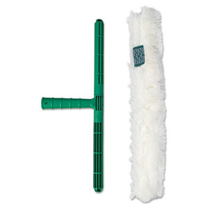 Unger UNG WC450 Original Strip Washer, 18" Wide Blade, Green Nylon Handle, White Cloth Sleeve by UNGER