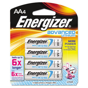 EVEREADY BATTERY EA91BP4 Advanced Lithium Batteries, AA, 4/Pack by EVEREADY BATTERY