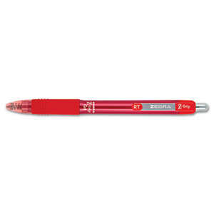 ZEBRA PEN CORPORATION 42430 Z-Grip Retractable Gel Pen, Red Ink, Medium, Dozen by ZEBRA PEN CORP.