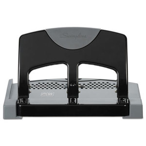 ACCO Brands Corporation A7074136 45-Sheet SmartTouch Three-Hole Punch, 9/32" Holes, Black/Gray by ACCO BRANDS, INC.