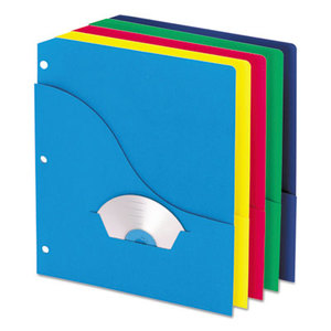 ESSELTE CORPORATION 32900 Wave Slash Pocket Project Folders, 3 Holes, Letter, Five Colors, 10/Pack by ESSELTE PENDAFLEX CORP.