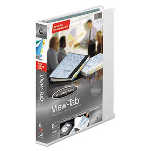 ACCO Brands Corporation W55094 View-Tab Presentation Round Ring View Binder w/Tabs, 1" Cap, White by WILSON JONES CO.