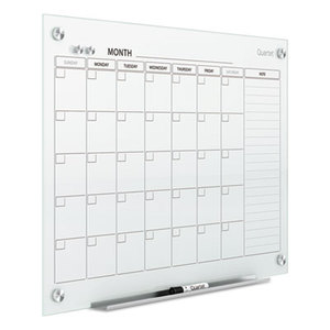 Infinity Magnetic Glass Calendar Board, 36 x 24 by QUARTET MFG.