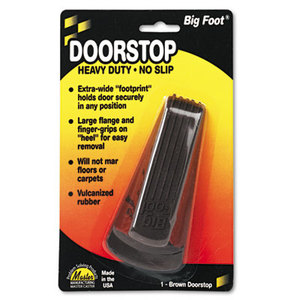 MASTER CASTER COMPANY 00920 Big Foot Doorstop, No-Slip Rubber Wedge, 2-1/4w x 4-3/4d x 1-1/4h, Brown by MASTER CASTER COMPANY