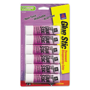 Permanent Glue Stics, Purple Application, .26 oz, 6/Pack by AVERY-DENNISON
