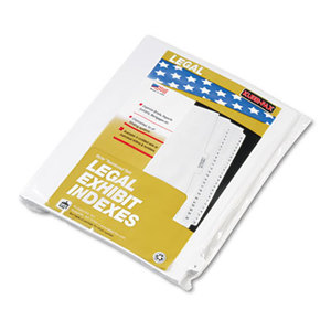 80000 Series Legal Index Dividers, Side Tab, Printed "Y", White, 25/Pack by KLEER-FAX