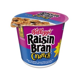 Breakfast Cereal, Raisin Bran Crunch, Single-Serve 2.8oz Cup, 6/Box by KELLOGG'S