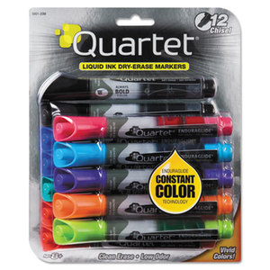 Quartet 5001-20M EnduraGlide Dry Erase Marker, Chisel Tip, Assorted Colors, 12/Set by QUARTET MFG.