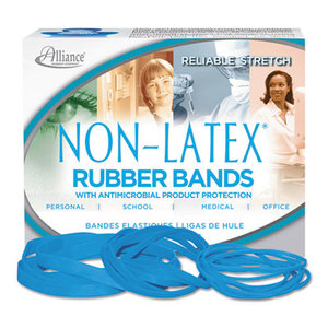 Antimicrobial Non-Latex Rubber Bands, Sz.19, 3-1/2 x 1/16, 1/4lb Box by ALLIANCE RUBBER