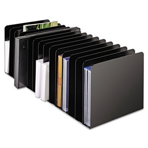 Message Rack, 15-Compartment, Steel, 6 1/4 x 16 1/10 x 6 1/2, Black by MMF INDUSTRIES