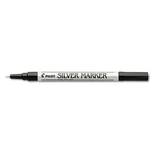 Pilot Corporation 41801 Creative Art & Crafts Marker, 1.0mm Brush Tip, Permanent, Silver by PILOT CORP. OF AMERICA