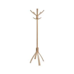 Alba, Inc PMCAFE C Caf Wood Coat Stand, Ten Peg/Five Hook, 21-2/3w x 21-2/3d x 69-1/3h, Natural by ALBA