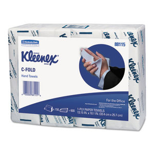 C-Fold Paper Towels, 10 1/8 x 13 3/20, White, 150/Pack, 16/Carton by KIMBERLY CLARK