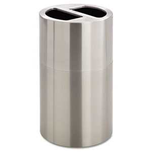 Safco Products 9931SS Dual Recycling Receptacle, 30gal, Stainless Steel by SAFCO PRODUCTS