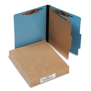 ACCO Brands Corporation A7015642 Presstex Colorlife Classification Folders, Letter, 4-Section, Light Blue, 10/Box by ACCO BRANDS, INC.