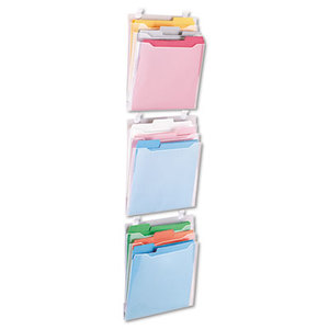 Transparent Three Pocket Panel Wall Organizers, Letter, Clear by ADVANTUS CORPORATION