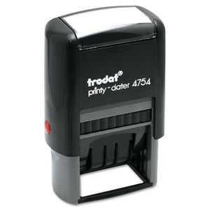 Trodat Economy 5-in-1 Stamp, Dater, Self-Inking, 1 5/8 x 1, Blue/Red by U. S. STAMP & SIGN