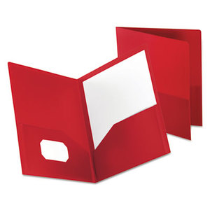 ESSELTE CORPORATION 57411 Poly Twin-Pocket Folder, Holds 100 Sheets, Opaque Red by ESSELTE PENDAFLEX CORP.