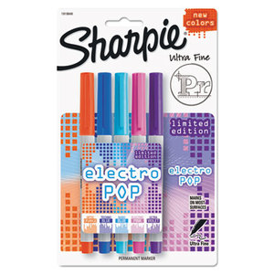 Ultra Fine Electro Pop Marker, Assorted Colors, 5/Pack by SANFORD