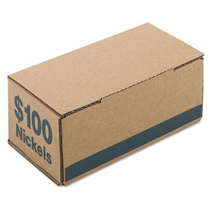 PM Company, LLC 61005 Corrugated Cardboard Coin Storage w/Denomination Printed On Side, Blue by PM COMPANY