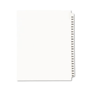 Avery-Style Legal Side Tab Divider, Title: 326-350, Letter, White, 1 Set by AVERY-DENNISON