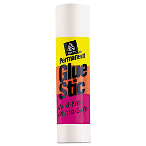 Permanent Glue Stics, White Application, 1.27 oz, Stick by AVERY-DENNISON