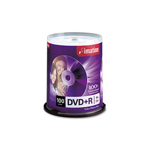 Imation Corp 18060 DVD+R Discs, 4.7GB, 16x, Spindle, Silver, 100/Pack by IMATION