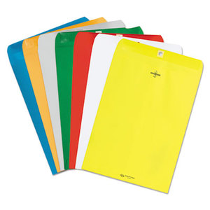 Fashion Color Clasp Envelope, 9 x 12, 28lb, Yellow, 10/Pack by QUALITY PARK PRODUCTS