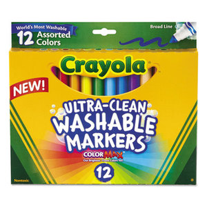 BINNEY & SMITH / CRAYOLA 587812 Washable Markers, Broad Point, Classic Colors, 12/Set by BINNEY & SMITH / CRAYOLA