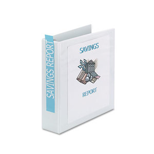 Avery 19701 Showcase Economy View Binder w/Round Rings, 11 x 8 1/2, 2" Cap, White by AVERY-DENNISON