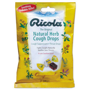 Ricola 7776 Cough Drops, Natural Herb, 21/Bag by RICOLA