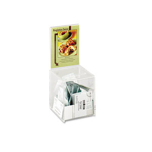 Small Acrylic Collection Box, 5 1/2 x 5 1/2 x 13, Clear by SAFCO PRODUCTS