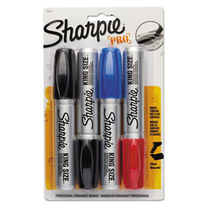 Sanford, L.P. 15674PP King Size Markers, Chisel Tip, Blue/Red/Black, 4/Set by SANFORD