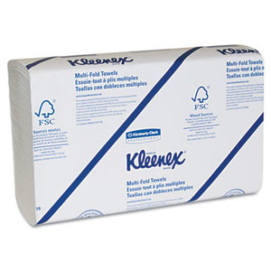 Multi-Fold Paper Towels, 9 1/5 x 9 2/5, White, 150/Pack, 8 Packs/Carton by KIMBERLY CLARK