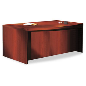 Mayline Group ABD7242LCR Aberdeen Series Laminate Bow Front Desk Shell, 72w x 42d x 29-1/2h, Cherry by MAYLINE COMPANY