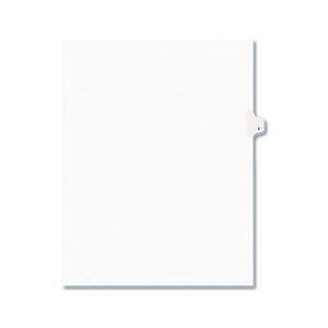 Avery-Style Legal Side Tab Dividers, One-Tab, Title I, Letter, White, 25/Pack by AVERY-DENNISON